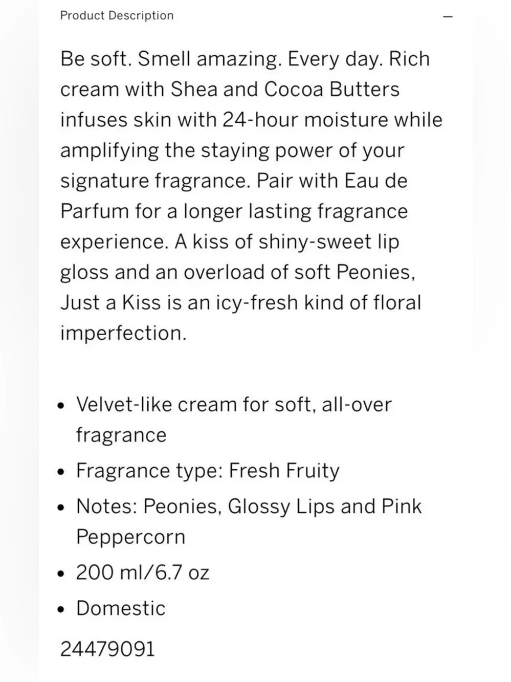Victoria’s Secret JUST A KISS Velvet Body Cream and VS Tote Bag